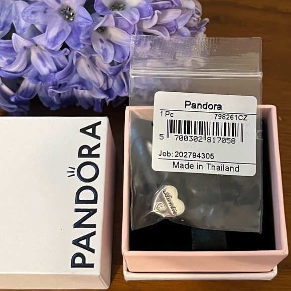 Brand NEW Authentic Pandora Auntie Love Heart Charm Jewelry S925 ALE Silver - Picture 4 of 8